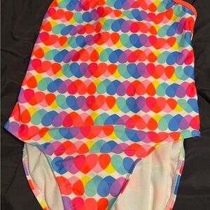 Wonder Nation Colorful Heart Kids Swim One Piece